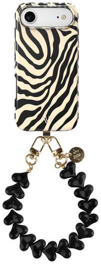 AVY Apple iPhone Air MagSafe Hoesje met Koord 30CM Zebra Hearts afbeelding 1