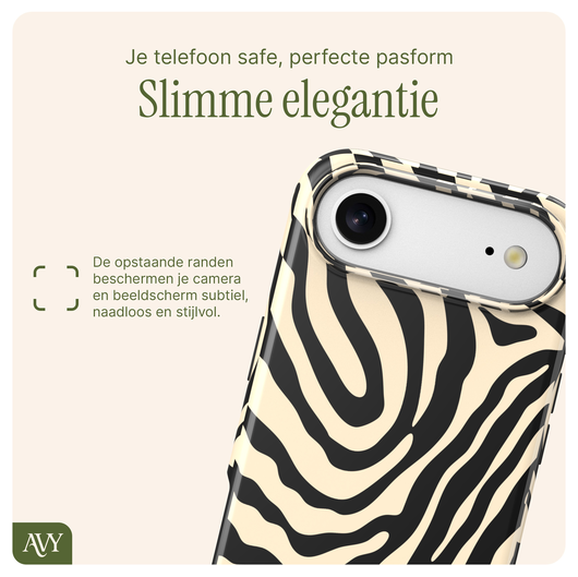 AVY Apple iPhone Air MagSafe Hoesje met Koord 30CM Zebra Hearts afbeelding 6