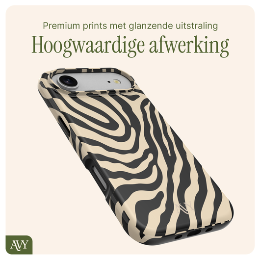 AVY Apple iPhone Air MagSafe Hoesje met Koord 30CM Zebra Hearts afbeelding 9