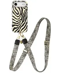 AVY Apple iPhone Air MagSafe Hoesje met Koord 130CM Serengeti Zebra afbeelding