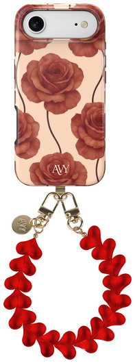 AVY Apple iPhone Air MagSafe Hoesje met Koord 30CM Hearts & Roses afbeelding 1