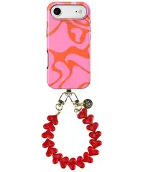 AVY Apple iPhone Air MagSafe Hoesje met Koord 30CM Rose Hearts afbeelding