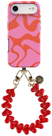 AVY Apple iPhone Air MagSafe Hoesje met Koord 30CM Rose Hearts