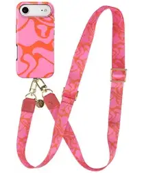 AVY Apple iPhone Air MagSafe Hoesje met Koord 130CM Rosé Twist afbeelding