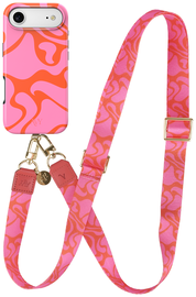 AVY Apple iPhone Air MagSafe Hoesje met Koord 130CM Rosé Twist afbeelding
