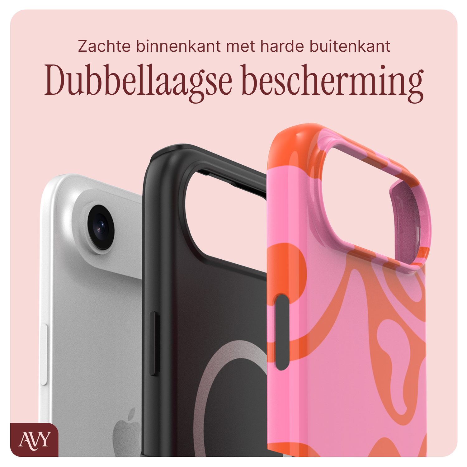AVY Apple iPhone Air MagSafe Hoesje met Koord 32CM Rosé Twist afbeelding 9