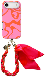 AVY Apple iPhone Air MagSafe Hoesje met Koord 32CM Rosé Twist