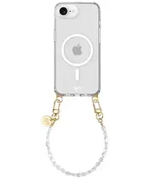 AVY Apple iPhone 16e Hoesje met Koord & MagSafe 30CM Perla Chic afbeelding