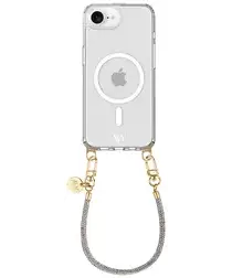 AVY Apple iPhone 16e Hoesje met Koord & MagSafe 30CM Silver Spark afbeelding
