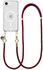AVY Apple iPhone 16e Hoesje met Koord & MagSafe 130CM Tressé Red