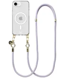 AVY Apple iPhone 16e Hoesje met Koord & MagSafe 130CM Tressé Purple afbeelding