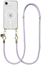 AVY Apple iPhone 16e Hoesje met Koord & MagSafe 130CM Tressé Purple