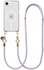 AVY Apple iPhone 16e Hoesje met Koord & MagSafe 130CM Tressé Purple
