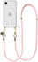 AVY Apple iPhone 16e Hoesje met Koord & MagSafe 130CM Tressé Pink