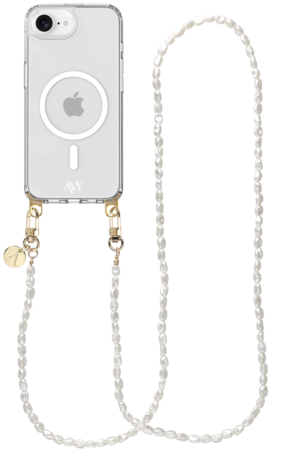 AVY Apple iPhone 16e Hoesje met Koord & MagSafe 120CM Perla Chic Long afbeelding 1
