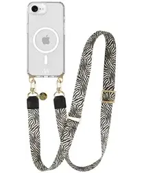 AVY Apple iPhone 16e Hoesje met Koord & MagSafe 130CM Serengeti Zebra afbeelding