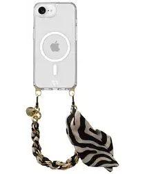 AVY Apple iPhone 16e Hoesje met Koord & MagSafe 32CM Serengeti Zebra afbeelding