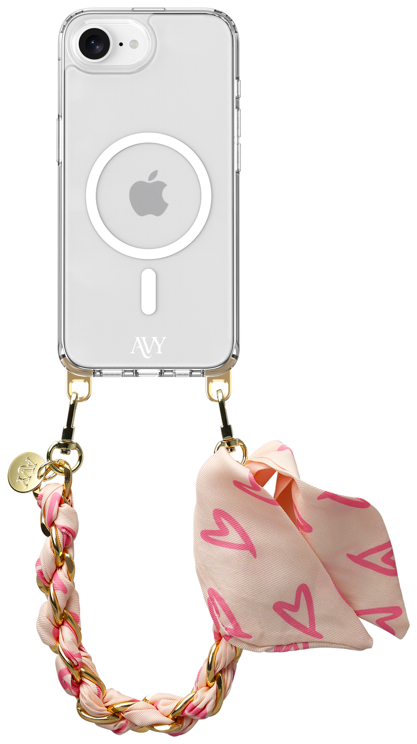 AVY Apple iPhone 16e Hoesje met Koord & MagSafe 32CM Cupid Blush afbeelding 1