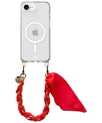 AVY Apple iPhone 16e Hoesje met Koord & MagSafe 32CM Rosé Twist afbeelding