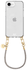 AVY Apple iPhone 16e Hoesje Met Koord 30CM Silver Spark