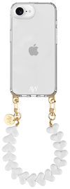 AVY Apple iPhone 16e Hoesje Met Koord 30CM Cupid White