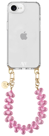 AVY Apple iPhone 16e Hoesje Met Koord 30CM Cupid Clear Pink