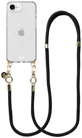 AVY Apple iPhone 16e Hoesje Met Koord 130CM Tressé Black