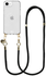 AVY Apple iPhone 16e Hoesje Met Koord 130CM Tressé Black