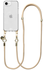 AVY Apple iPhone 16e Hoesje Met Koord 130CM Tressé Beige