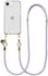 AVY Apple iPhone 16e Hoesje Met Koord 130CM Tressé Purple
