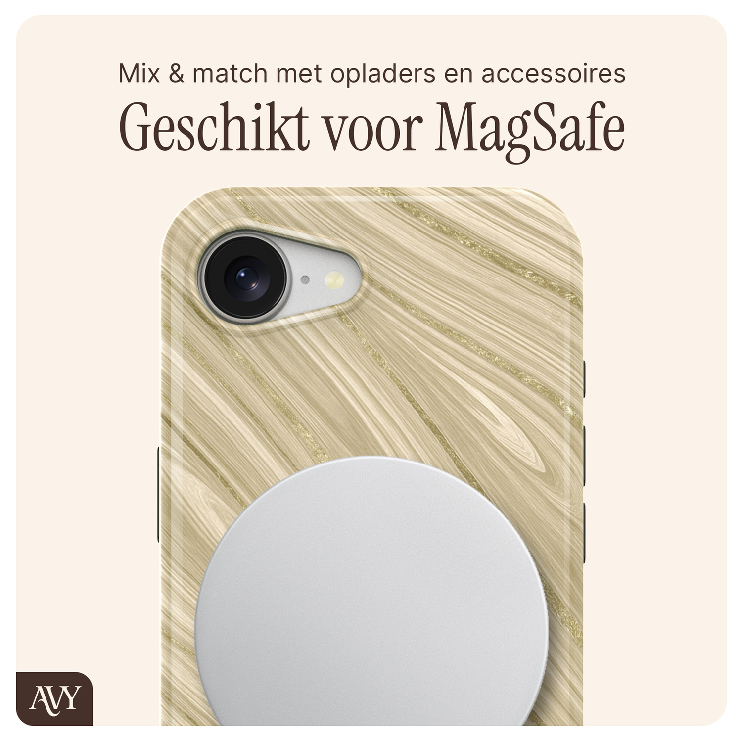 AVY Apple iPhone 16e MagSafe Hoesje met Koord 30CM Aurum Lien afbeelding 6