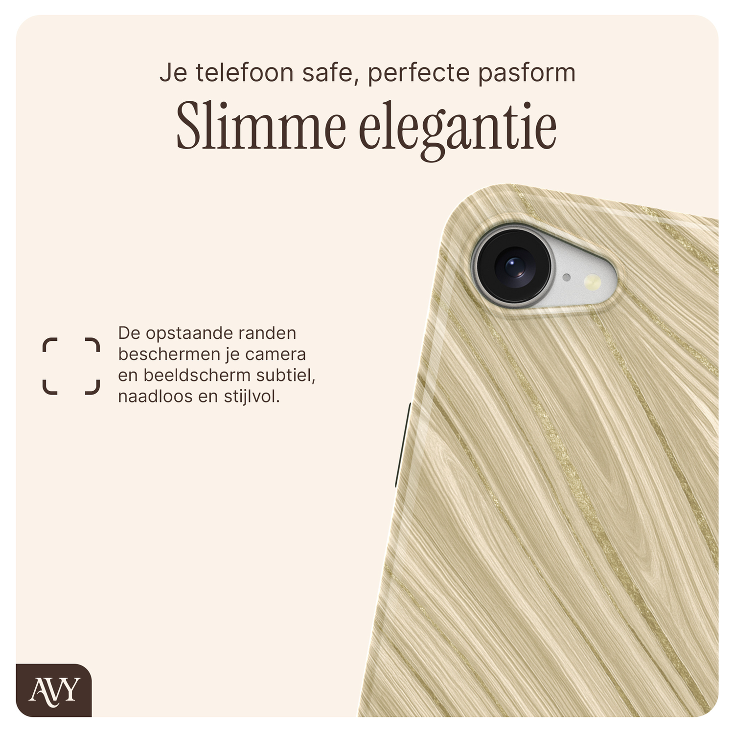 AVY Apple iPhone 16e MagSafe Hoesje met Koord 32CM Aurum Gold afbeelding 5