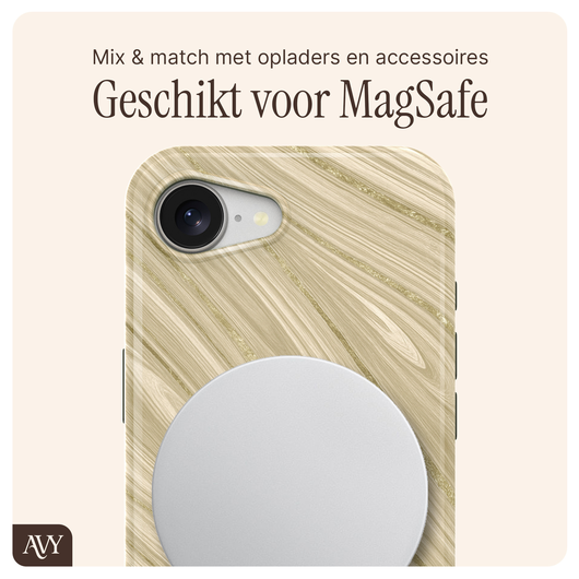 AVY Apple iPhone 16e MagSafe Hoesje met Koord 32CM Aurum Gold afbeelding 6