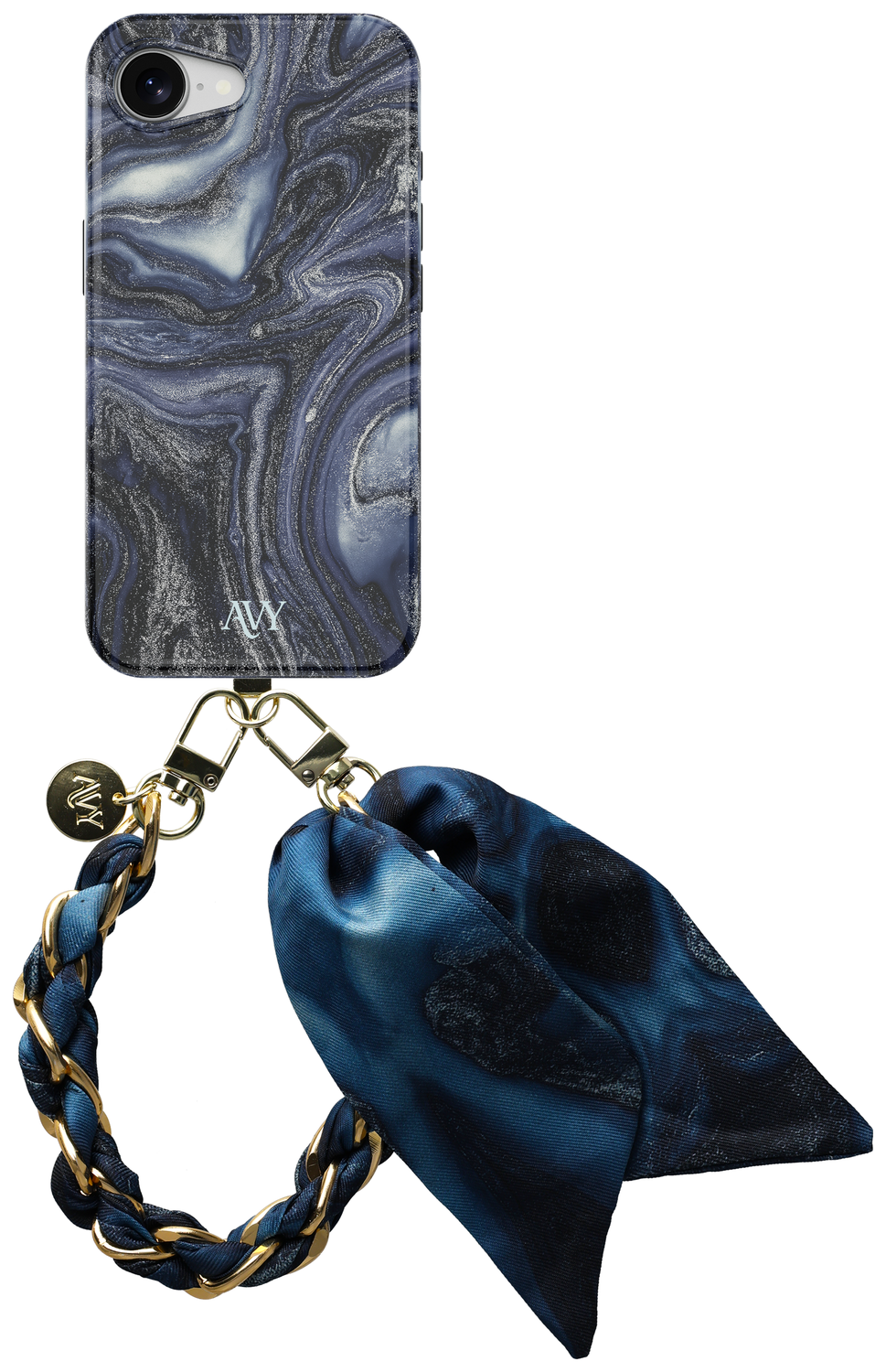 AVY Apple iPhone 16e MagSafe Hoesje met Koord 32CM Obscura Blue afbeelding 1