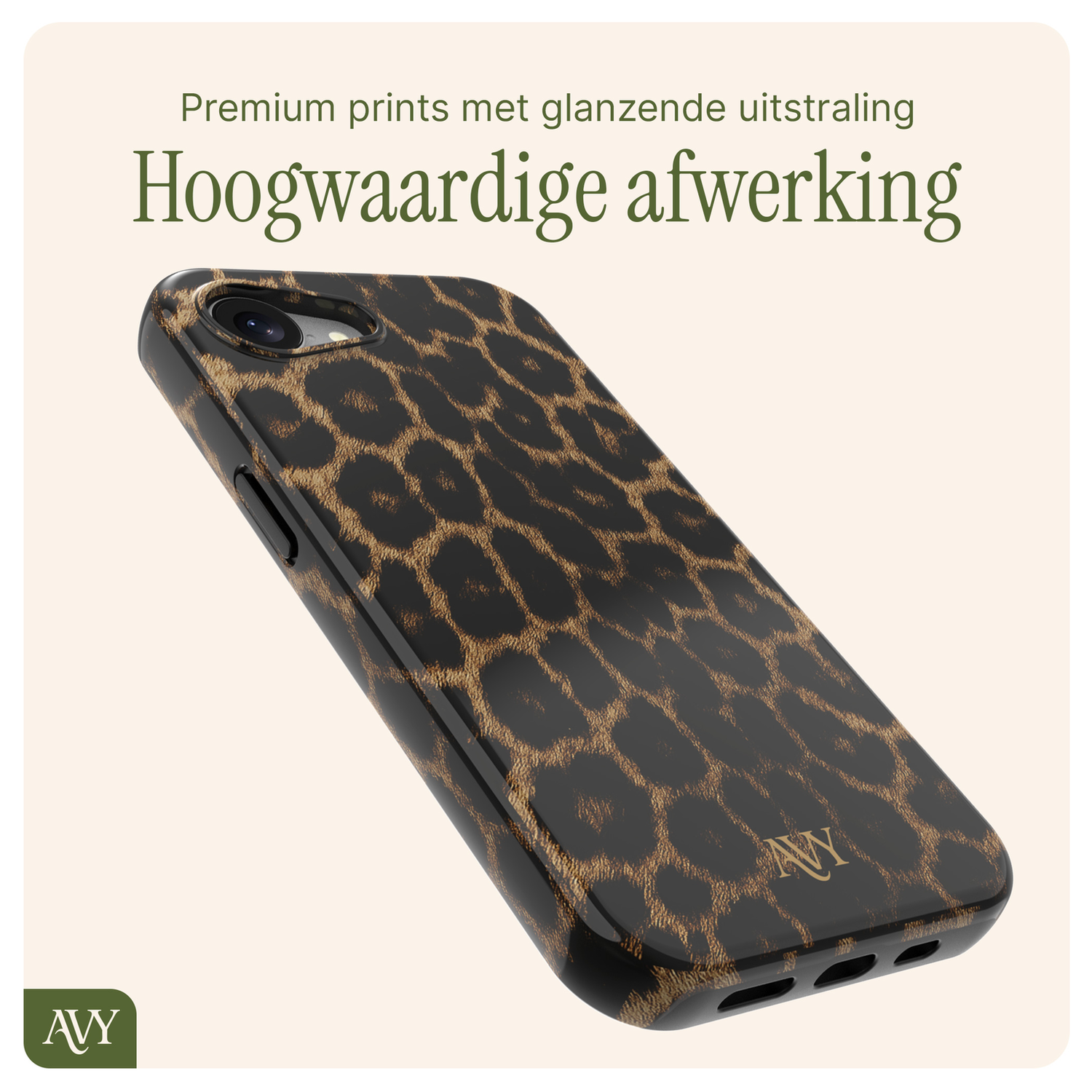 AVY Apple iPhone 16e MagSafe Hoesje met Koord 30CM Panther Hearts afbeelding 10