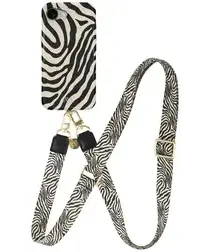AVY Apple iPhone 16e MagSafe Hoesje met Koord 130CM Serengeti Zebra afbeelding