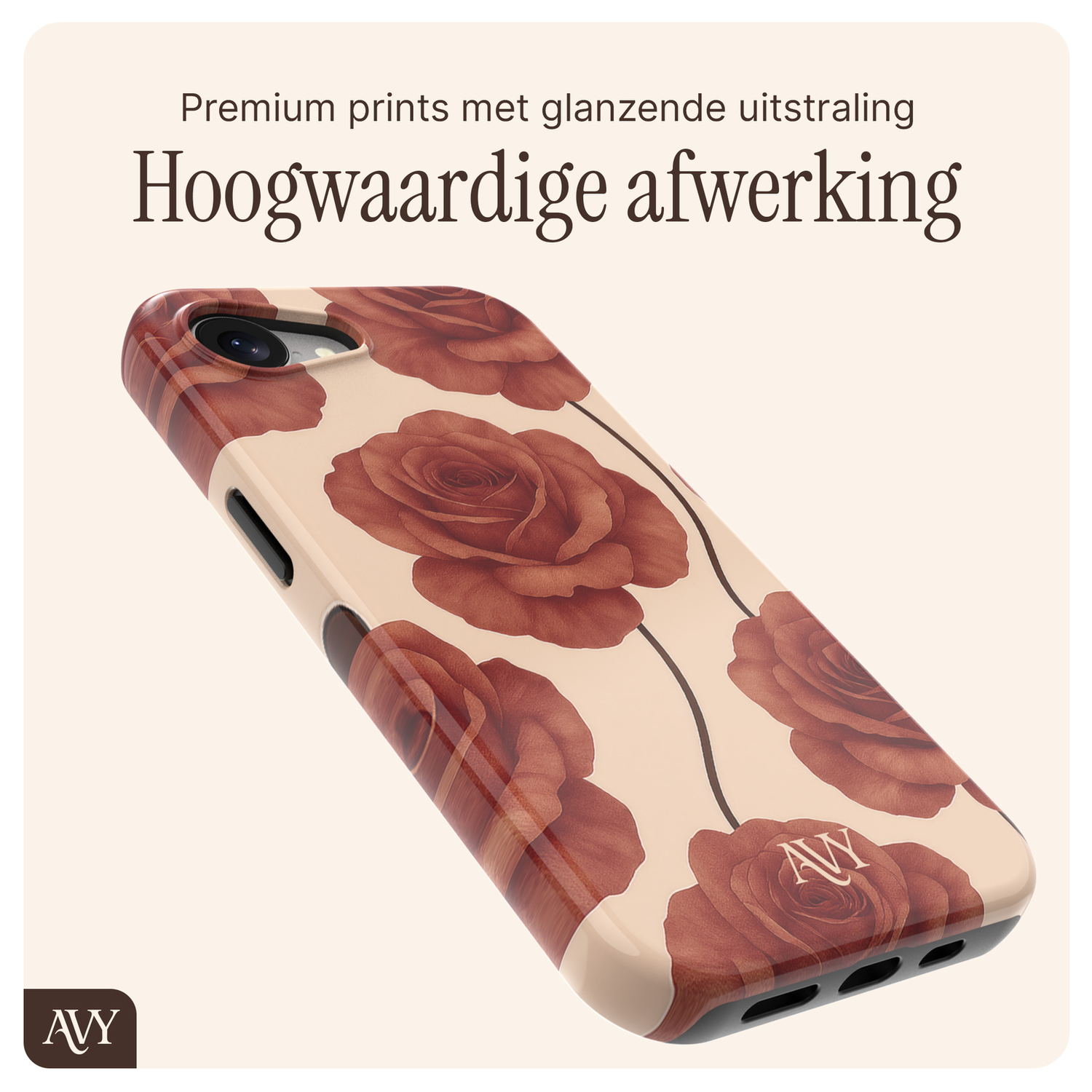 AVY Apple iPhone 16e MagSafe Hoesje met Koord 32CM Botanique Roses afbeelding 7