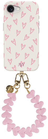 AVY Apple iPhone 16e MagSafe Hoesje met Koord 30CM Cupid Hearts afbeelding 1