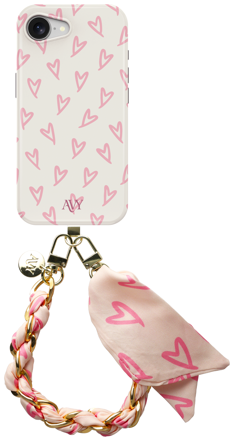 AVY Apple iPhone 16e MagSafe Hoesje met Koord 32CM Cupid Blush afbeelding 1