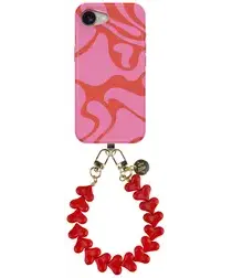 AVY Apple iPhone 16e MagSafe Hoesje met Koord 30CM Rose Hearts afbeelding