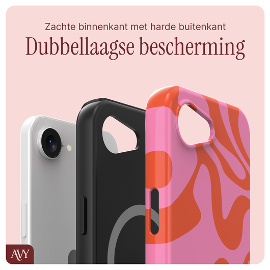 AVY Apple iPhone 16e MagSafe Hoesje met Koord 30CM Rose Hearts afbeelding 9