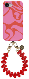 AVY Apple iPhone 16e MagSafe Hoesje met Koord 30CM Rose Hearts
