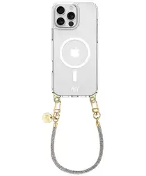 AVY Apple iPhone 14 Pro Max Hoesje met Koord & MagSafe 30CM Silver Spark afbeelding