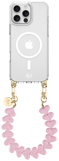 AVY Apple iPhone 14 Pro Max Hoesje met Koord & MagSafe 30CM Cupid Pink afbeelding 1