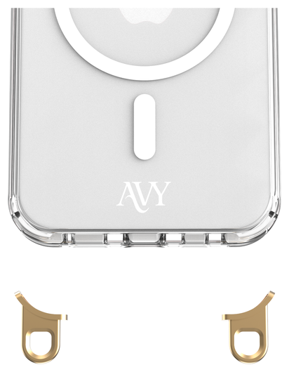AVY Apple iPhone 14 Pro Max Hoesje met Koord & MagSafe 30CM Cupid Clear Pink afbeelding 15