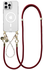 AVY Apple iPhone 14 Pro Max Hoesje met Koord & MagSafe Set Pearl & Rope Burgundy