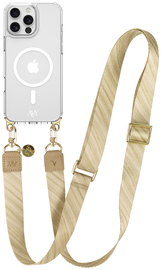 AVY Apple iPhone 14 Pro Max Hoesje met Koord & MagSafe 130CM Aurum Gold
