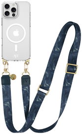 AVY Apple iPhone 14 Pro Max Hoesje met Koord & MagSafe 130CM Obscura Blue