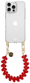 AVY Apple iPhone 14 Pro Max Hoesje Met Koord 30CM Cupid Red afbeelding