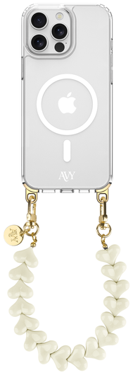 AVY Apple iPhone 13 Pro Hoesje met Koord & MagSafe 30CM Cupid Beige afbeelding 1